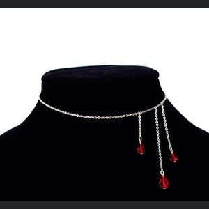 New Vampire blood crystal choker FREE earrings